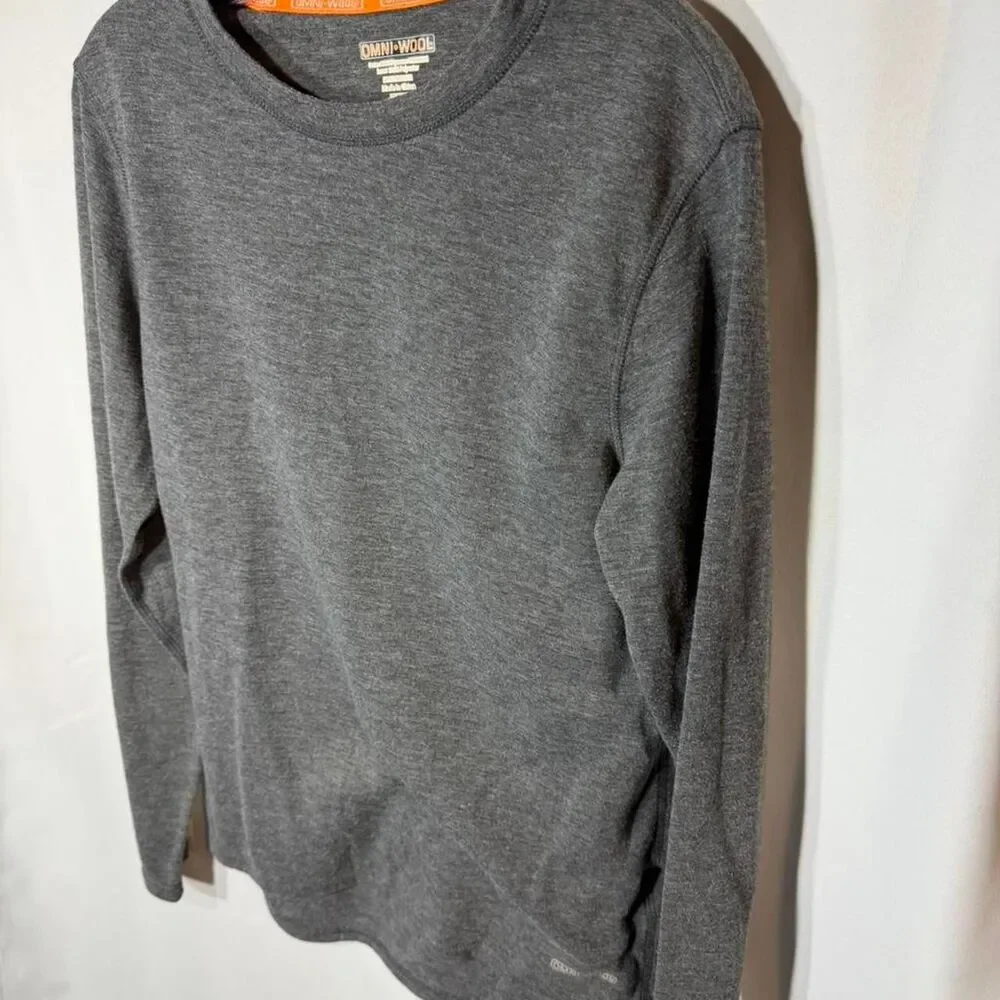 Grey Omni Wool long sleeve shirt #winterwear #Thermal #Warm #wool